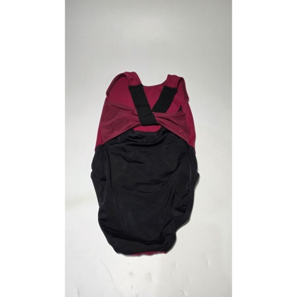 GK Elite Child CM Gymnastics Leotard Maroon And Black - Picture 4 of 7